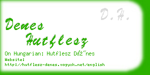 denes hutflesz business card